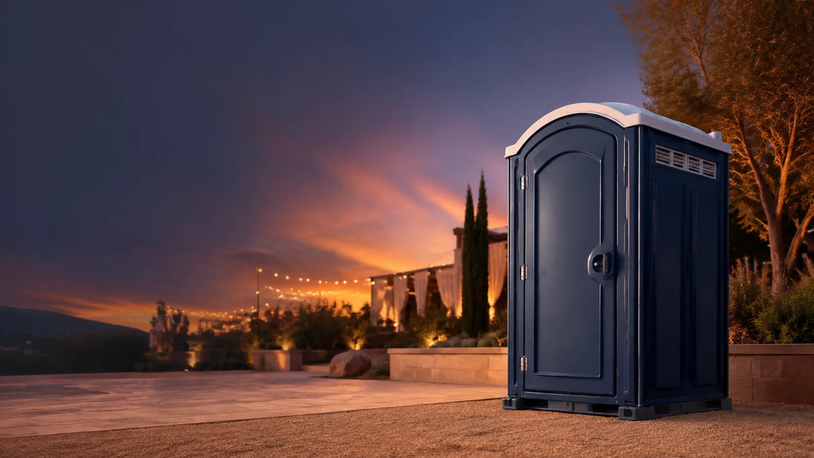 Portable restroom shown for rental planning in Midvale, UT